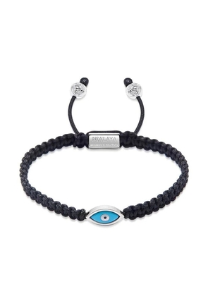 Nialaya Jewelry Evil Eye string bracelet - Black