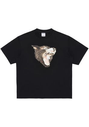 COUNTY OF MILAN Wolf short-sleeve T-shirt - Black