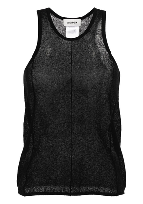 AERON Kismet semi-sheer top - Black