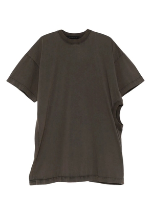 ALAINPAUL draped T-shirt - Brown