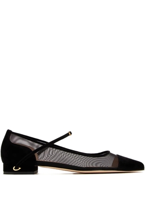 Jennifer Chamandi Lorenzo mesh flat pumps - Black