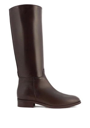 Julie Dee 25mm zip leather boots - Brown
