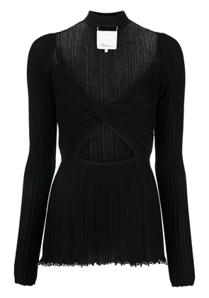 3.1 Phillip Lim cut-out knitted top - Black