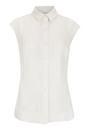 Gloria Coelho cap-sleeved button-up shirt - White
