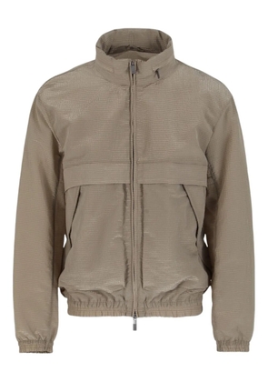 Armani Exchange textured zip jacket - Brown