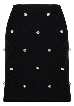 Ports 1961 Alpine-Inspired crystal knit skirt - Black