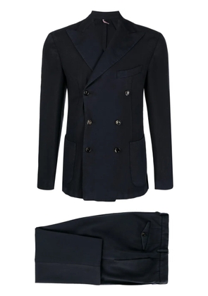 Dell'oglio double-breasted wool suit - Blue
