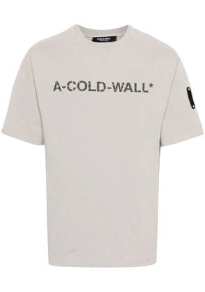 A-COLD-WALL* Overdye logo-print T-shirt - Grey