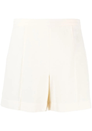 Vince high-waisted pressed-crease shorts - Neutrals