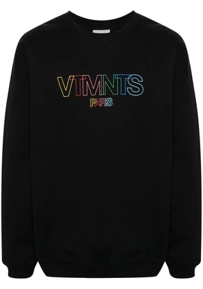 VTMNTS logo-print crew-neck sweatshirt - Black