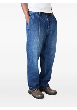 Carter Young washed pleated jeans - Blue