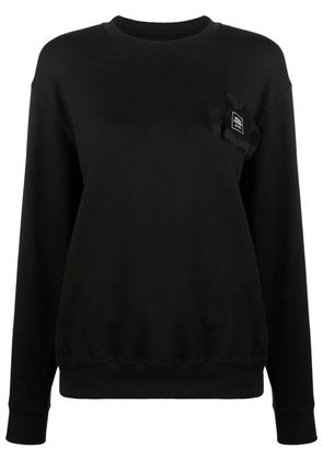 Opening Ceremony logo-patch cotton top - Black