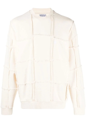 COUNTY OF MILAN seam-detailing crew neck jumper - Neutrals