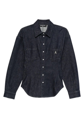 Patrizia Pepe balloon-sleeve denim shirt - Blue