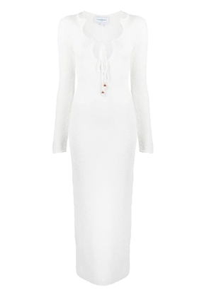 Casablanca cut-out bouclé dress - White