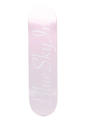BLUE SKY INN logo-print skate deck - Neutrals