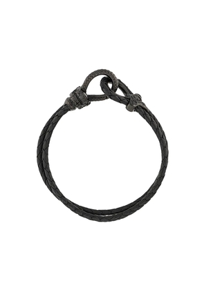 Nialaya Jewelry wrap-around leather bracelet - Black
