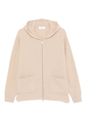 Lardini hooded cardigan - Neutrals