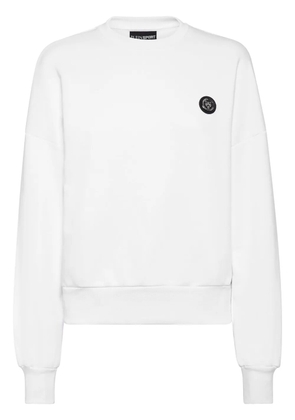 Plein Sport graphic-print cotton sweatshirt - White