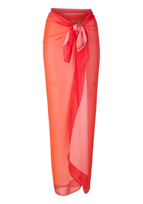 Amir Slama silk oversized beach skirt - Pink