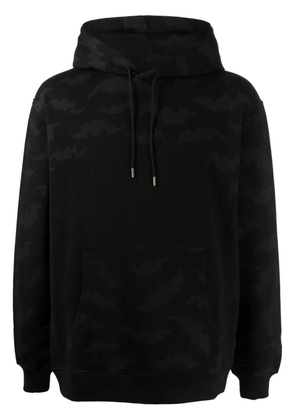 Maharishi bat-print cotton hoodie - Black