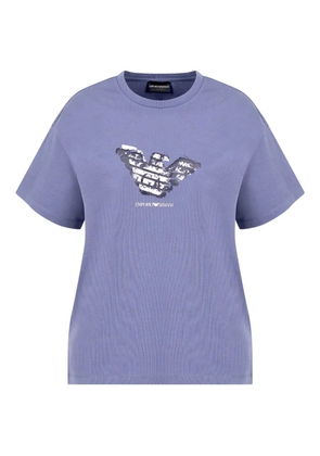 Emporio Armani logo graphic T-shirt - Purple