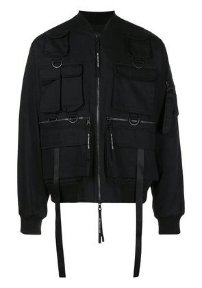 Mostly Heard Rarely Seen multiple-pocket bomber jacket - Black