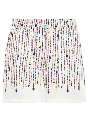 MSGM bead-print shorts - White