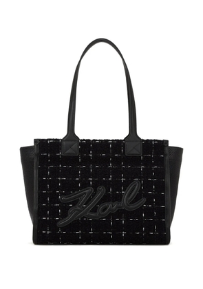 Karl Lagerfeld medium K/Skuare boucle tote bag - Black