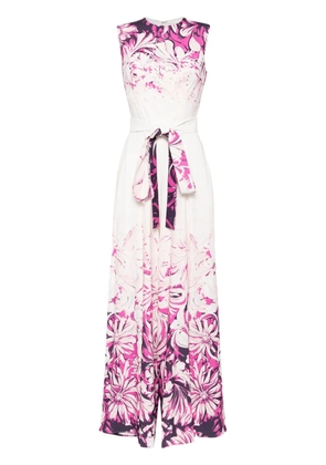 Saiid Kobeisy floral-print wide-leg jumpsuit - White