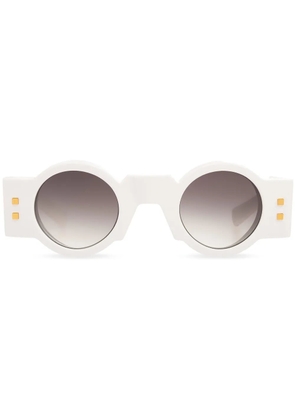 Balmain Eyewear Olivier round-frame sunglasses - White