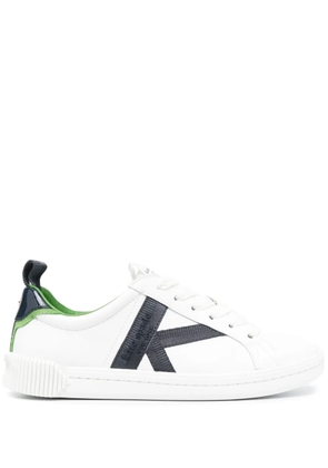 Kate Spade embossed-logo leather sneakers - White