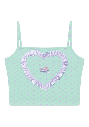 GCDS Polly Pocket heart-print top - Green