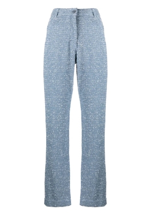 REMAIN bouclé straight-leg trousers - Blue