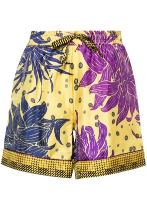 Pierre-Louis Mascia Aloe silk shorts - Yellow