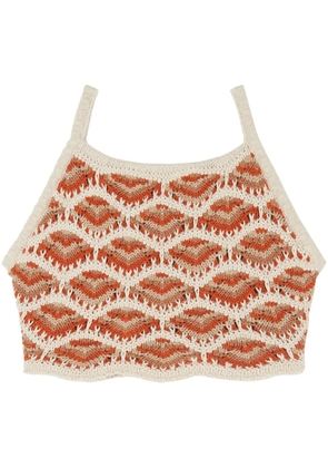 Alanui Hawa Mahal crochet-knit top - Neutrals
