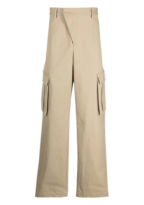 424 wide-leg cargo trousers - Neutrals
