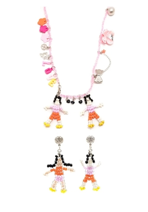 Amir Slama Bijoux charm detail necklace - Pink