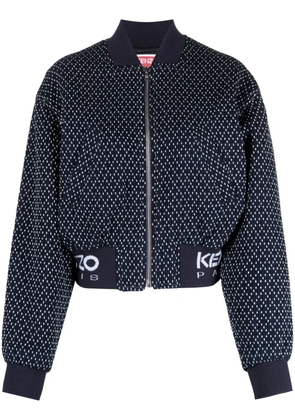 Kenzo Sashiko Stitch embroidered bomber jacket - Blue