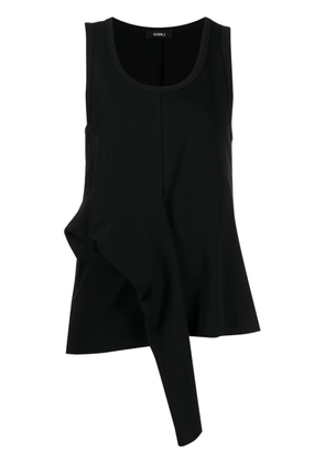 Goen.J asymmetric sleeveless top - Black