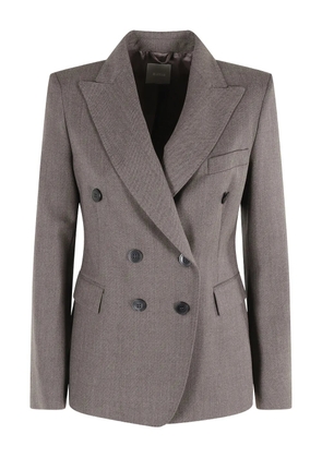 Kiltie double-breasted herringbone jacket - Grey