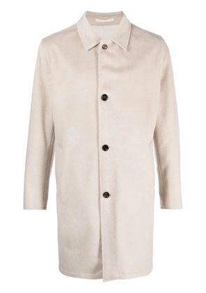 Kired single-breasted midi coat - Neutrals