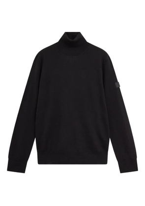 MM6 Maison Margiela turtleneck logo-patch sweater - Black