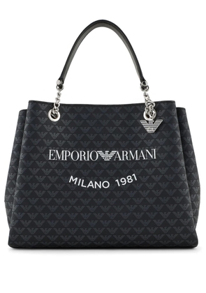Emporio Armani Milano 1981 logo-print tote bag - Black