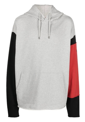 424 drawstring colour-block hoodie - Grey