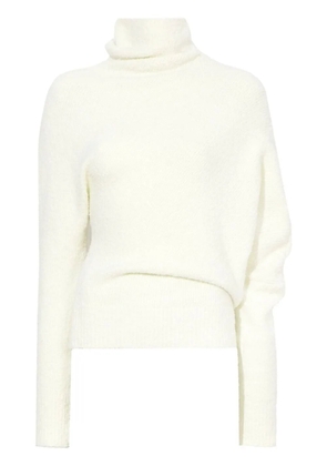 Proenza Schouler Fuzzy Boucle asymmetric sweater - White