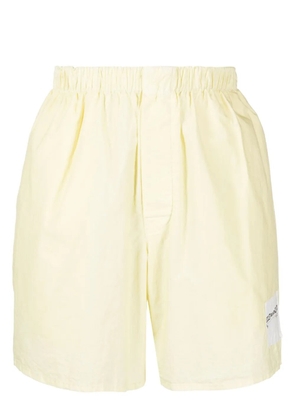 FOO AND FOO logo-patch cotton short - White