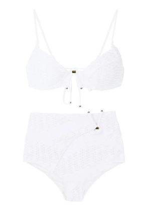 Amir Slama open-knit underwire bikini set - White