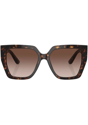 Dolce & Gabbana Eyewear tortoiseshell oversize-frame sunglasses - Green