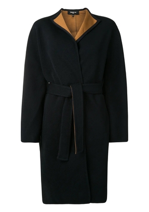 Paule Ka contrast lining belted coat - Blue